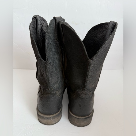 Ariat Men’s Black Leather Cowboy Boots size 12 D - Picture 4 of 8